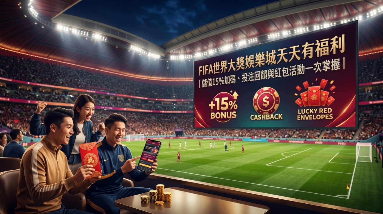 FIFA世界盃大獎娛樂城天天有福利｜儲值15%加碼、投注回饋與紅包活動一次掌握